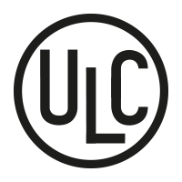 Schwarzes, rundes Logo mit den stilisierten, verbundenen Buchstaben ULC in kräftigen Linien auf transparentem Hintergrund.